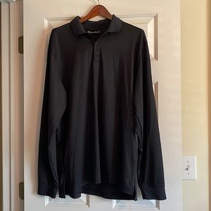 XL Under Armour long sleeved polo, black, NWT